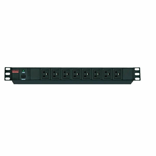 Maruson Basic 8 Port Circuit Breaker with Prompt Overload Protection NEMA 5-15 Power Distribution Unit MA371672